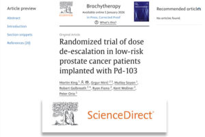 Randomized Trial Supports Dose-De-Escalated Pd-103 LDR Brachytherapy for Low-Risk Prostate Cancer